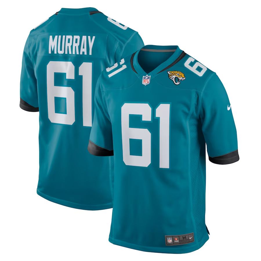 Men Jacksonville Jaguars #61 Jimmy Murray Nike Teal Home Game Player NFL Jersey->jacksonville jaguars->NFL Jersey